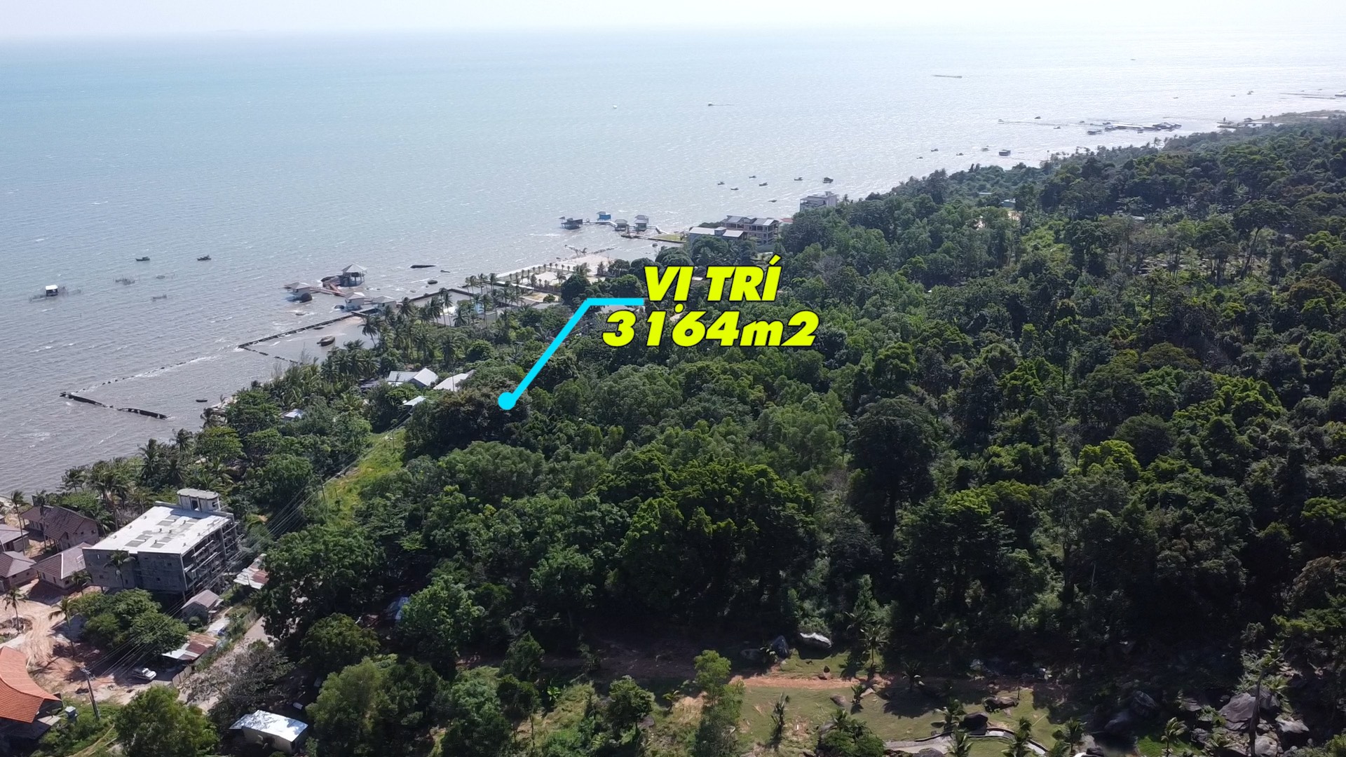Bán thửa đất 3164,5 m2 view biển Cây Sao Hàm Ninh Phú Quốc