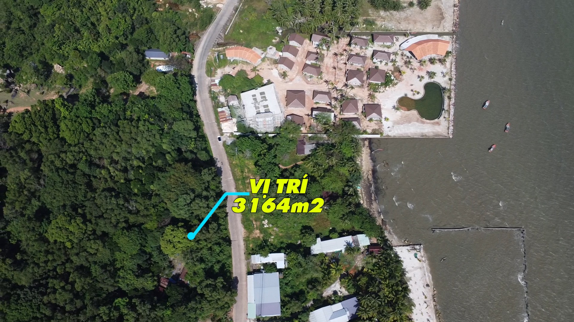 Bán thửa đất 3164,5 m2 view biển Cây Sao Hàm Ninh Phú Quốc